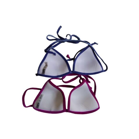 PINK Victoria Secret Velvet Swim Top (2 bras), Color block + Tie Dye Size L - Picture 11 of 11